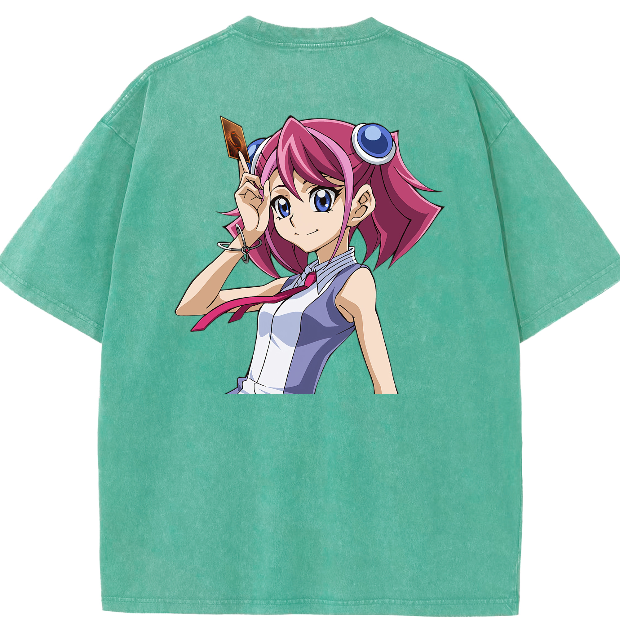 （画像用） 遊☆戯☆王 Yu-Gi-Oh! 綿100% ヴィンテージ風 半袖Tシャツ（背面プリント）